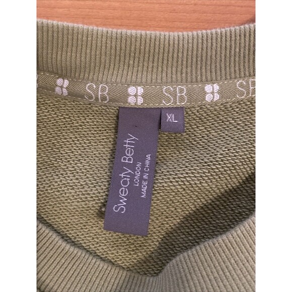 Sweaty Betty Sweatshirt Green Crewneck Pullover Athleisure Lounge Active Size XL - Picture 12 of 13